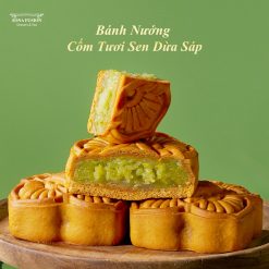 Bánh Trung Thu Nướng Cốm Tươi Sen Dừa Sáp Ít Ngọt