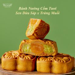 Bánh Trung Thu Nướng Cốm Tươi Sen Dừa Sáp Trứng Muối