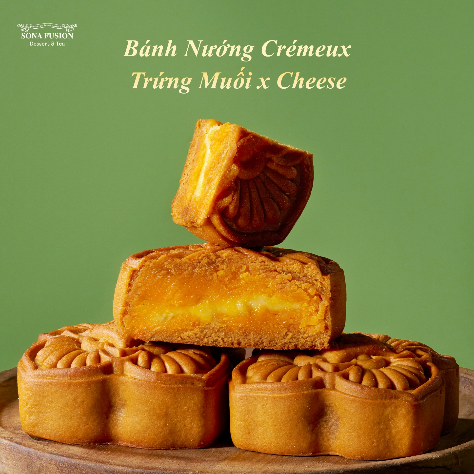 Bánh Trung Thu Nướng Crèmeux Trứng Muối Phô Mai