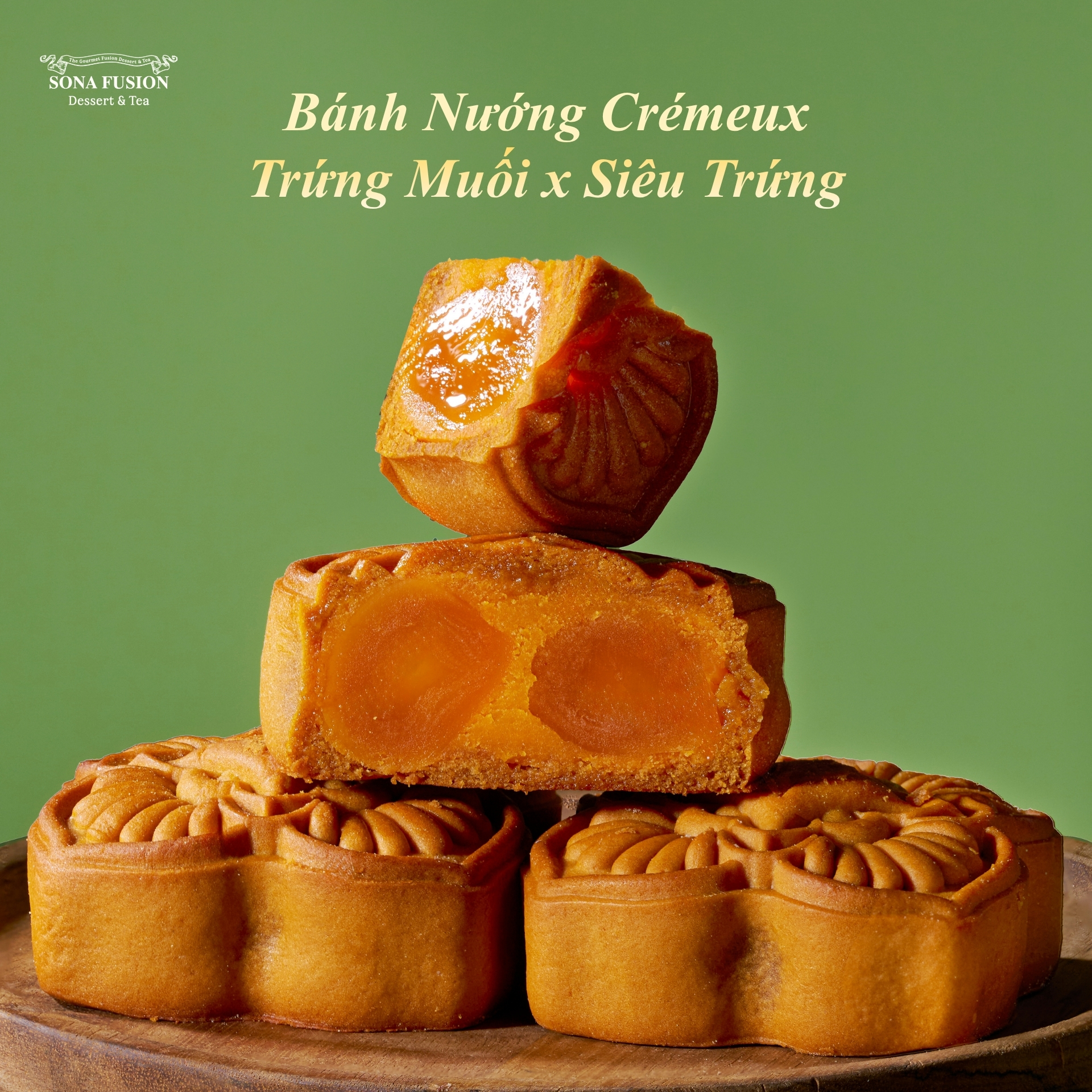 Bánh Trung Thu Nướng Crémeux Siêu Trứng Muối Cao Cấp